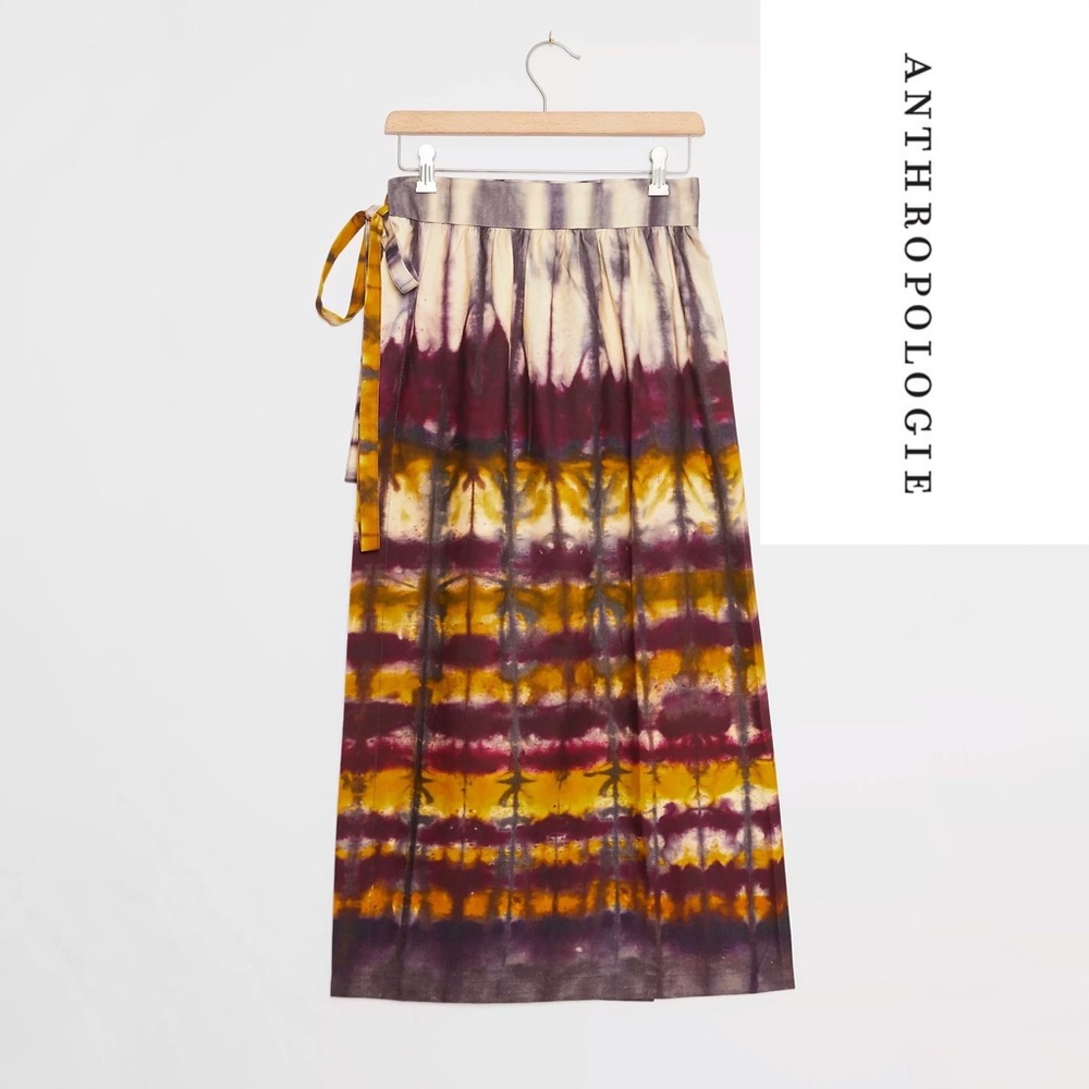 NWT Anthropologie Tiny Heidi Tie-Dye Wrap Maxi Skirt